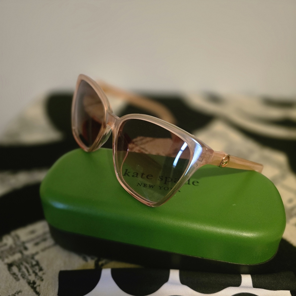 Kate Spade Blush Pink Cat-Eye Sunglasses - Picture 3 of 8